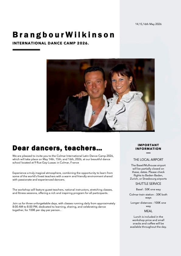 BrangbourWilkinson International Dance Camp 2026.